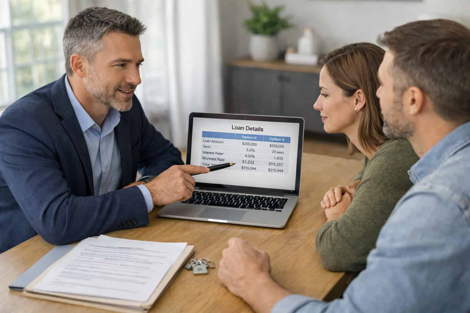 Mortgage broker in Middle Tennessee explaining loan structure options beyond the lowest rate