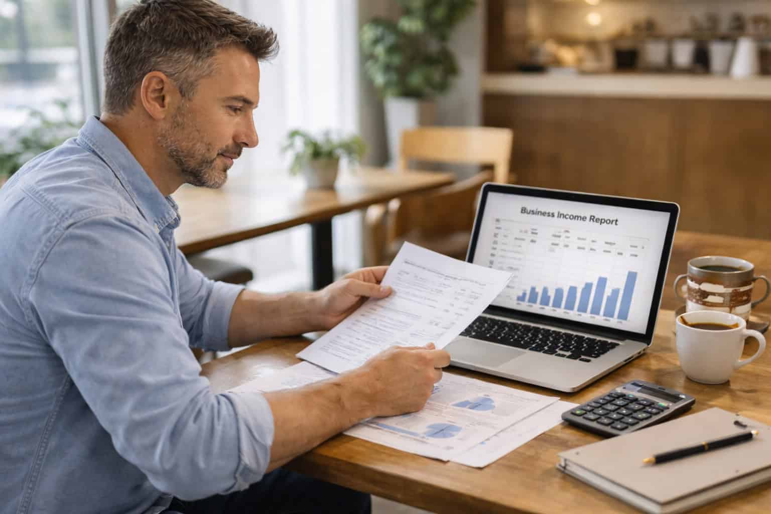 Self-employed homebuyer in Middle Tennessee reviewing business income for mortgage qualification